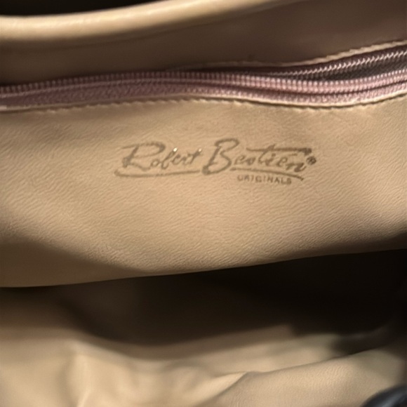 Vintage Robert Bestien Cross body Bag black patent leather and silver gold tone - Picture 4 of 4